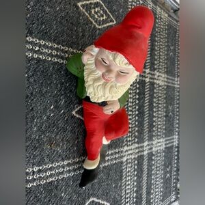 Vintage 1970s Ceramic Garden Gnome, Laying Down